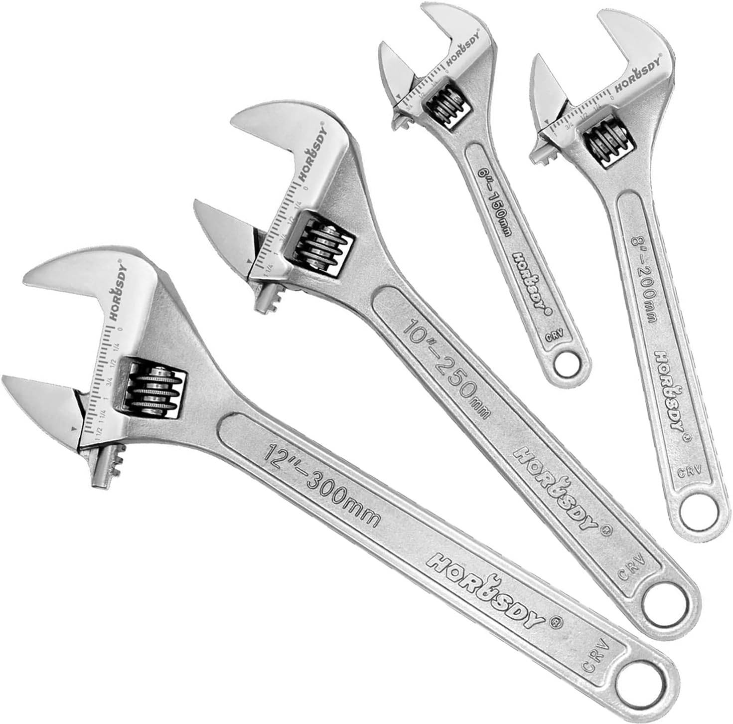 Adjustable Wrench – All Sizes Available, Wide-Jaw Adjustable Spanner with Comfort Grip for Plumbing, Automotive, Maintenance and General Repair Work